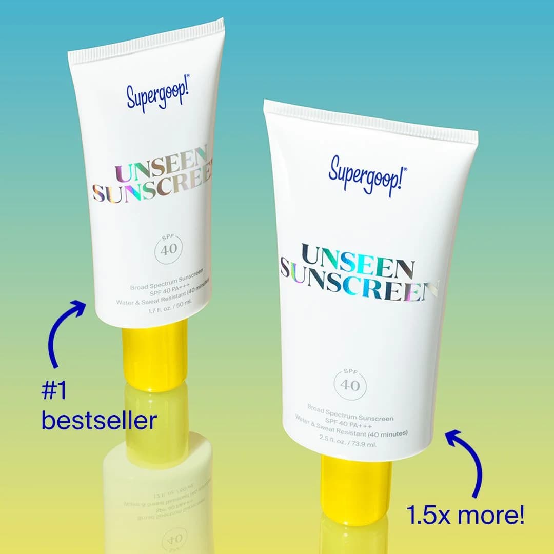 Supergoop! Unseen Sunscreen — Dual Product Comparison