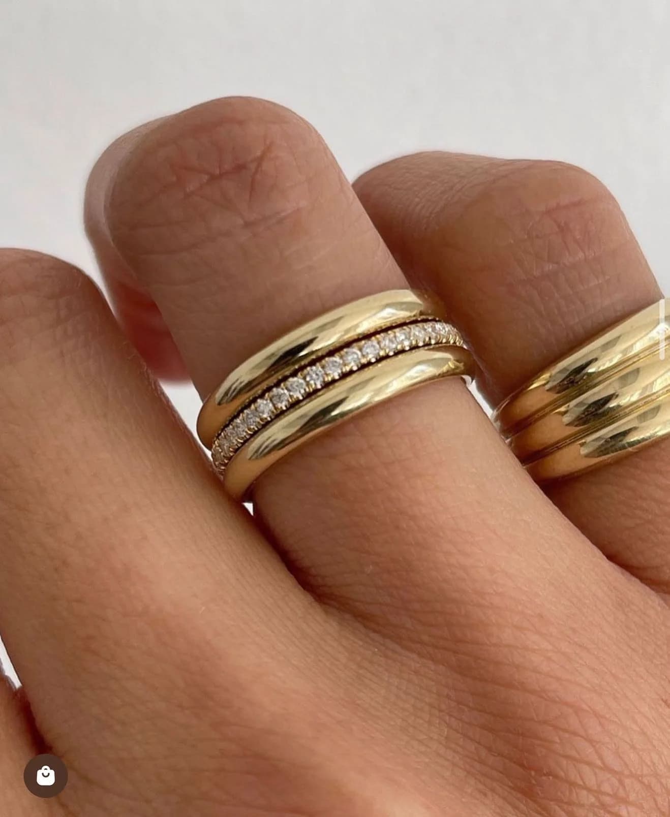 Gold Diamond Rings — Close-up Product Shot