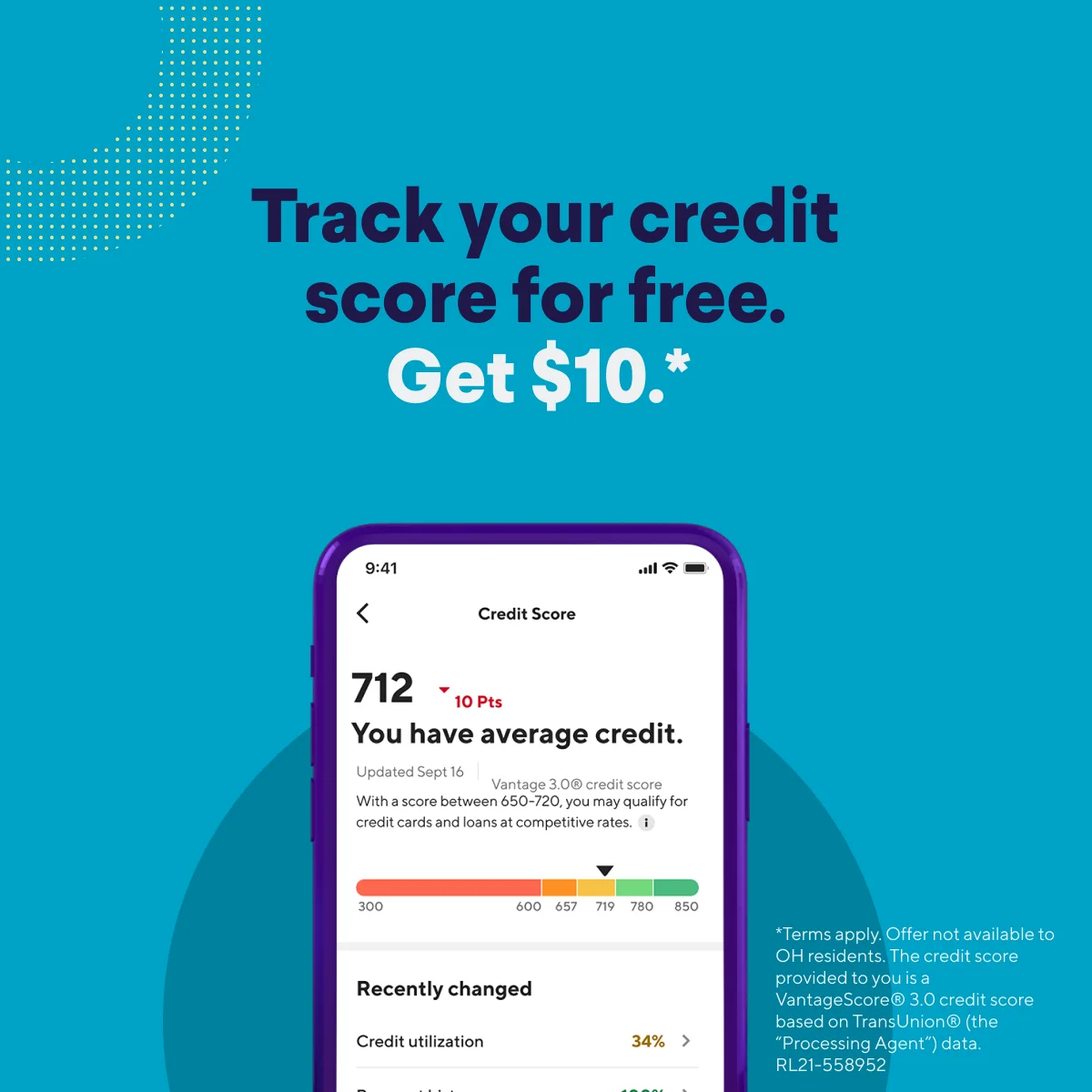 Financial App — Bold UI Mockup