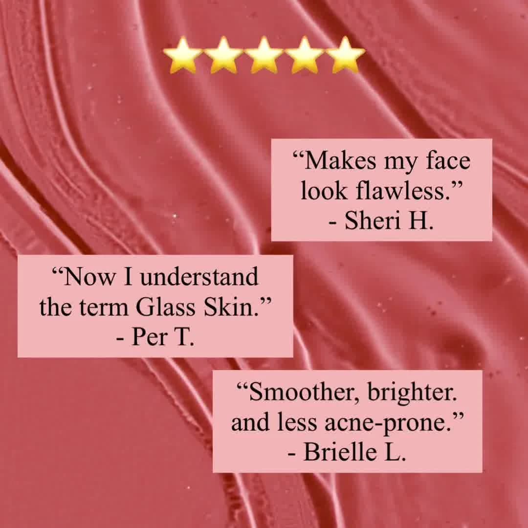 Skincare Testimonials — Textured Background