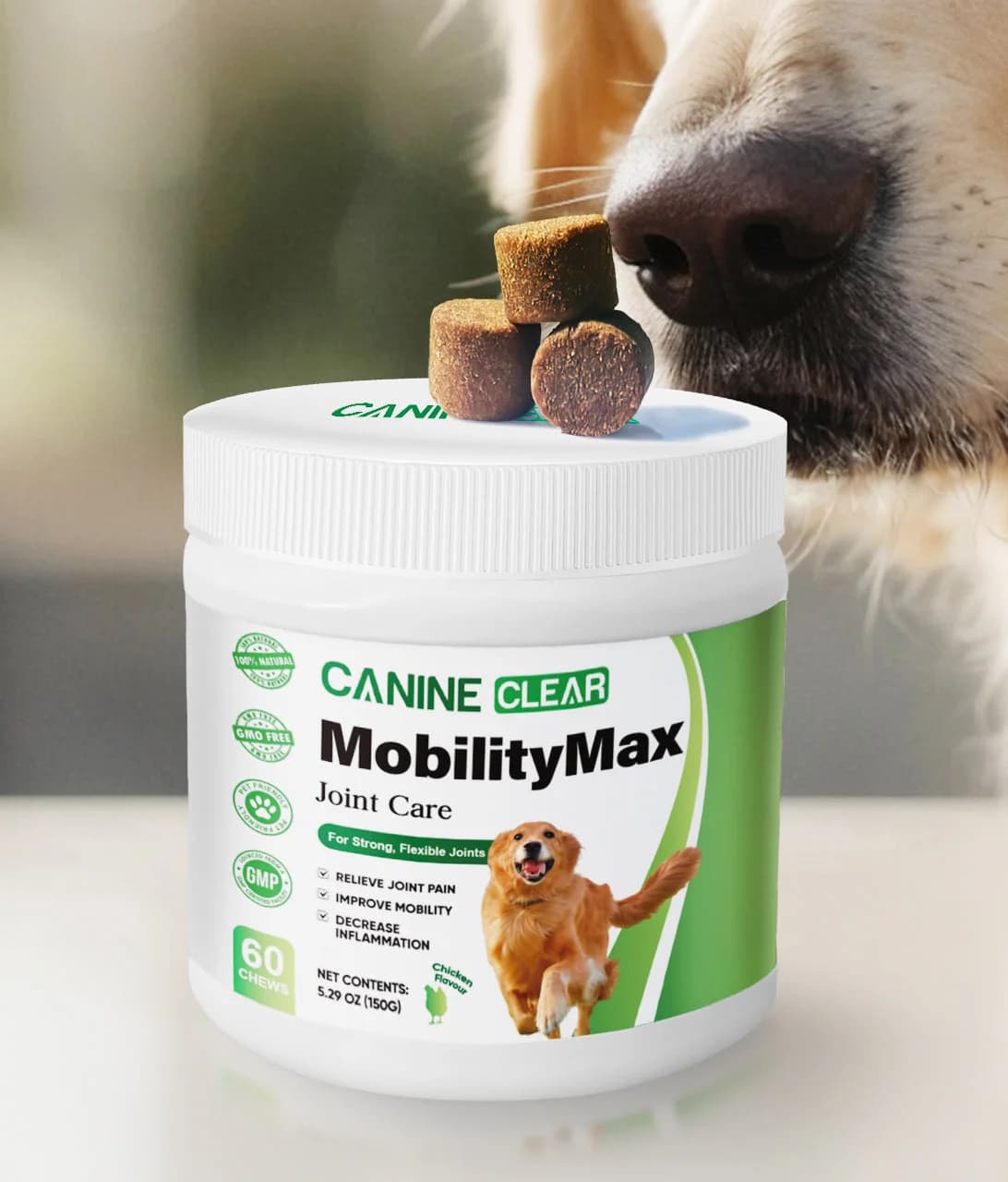 Canine Clear MobilityMax — Product with Dog Focus