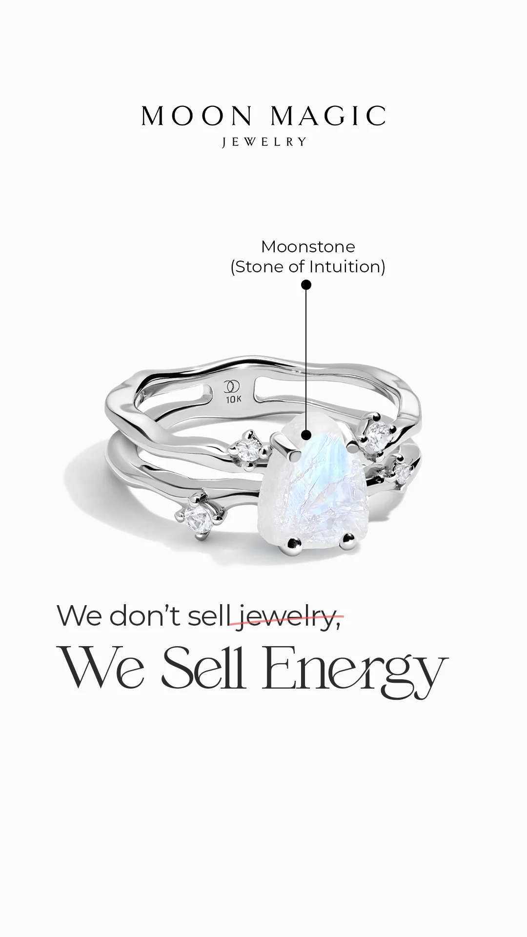 Moon Magic Jewelry — Moonstone Ring Hero Shot