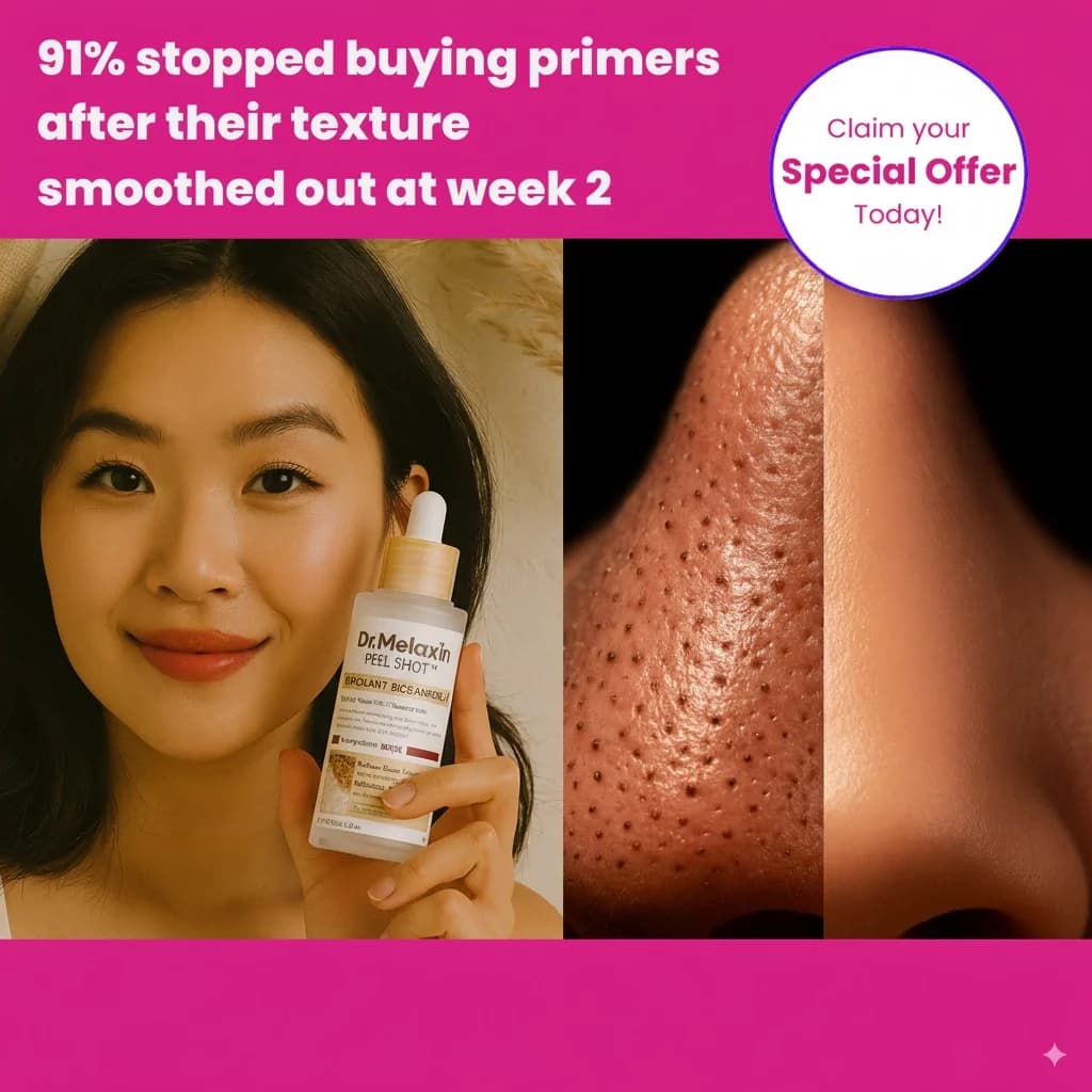 Dr. Melaxin Peel Shot — Before/After Split Screen
