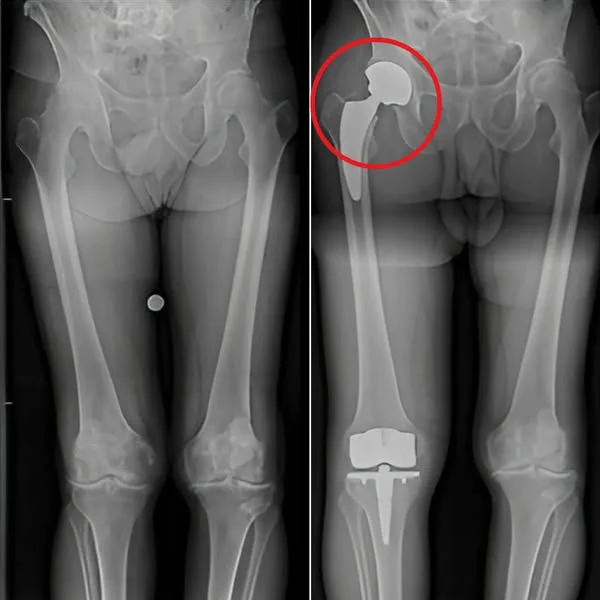 Orthopedic Implants — Before/After X-ray Comparison