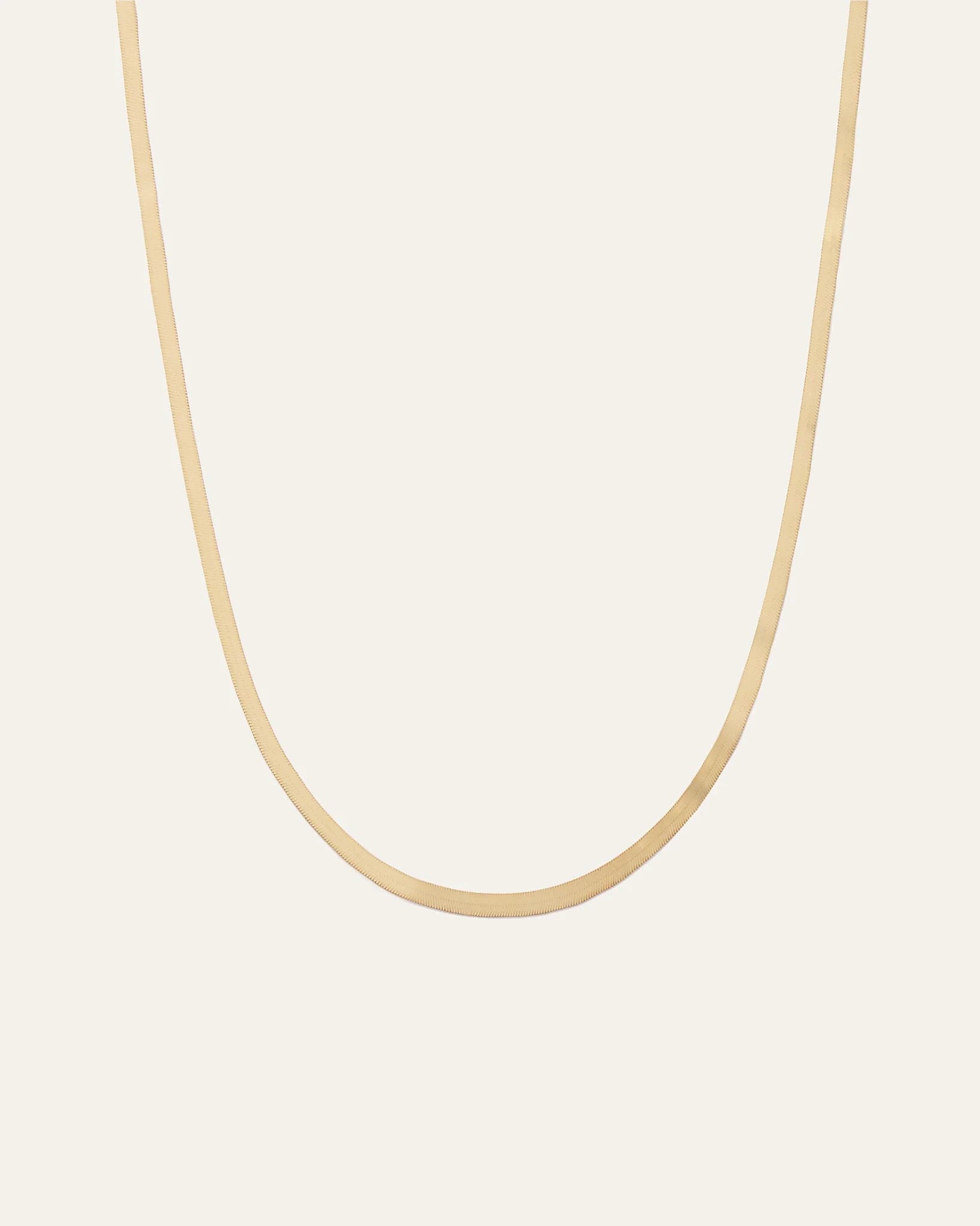 Gold Herringbone Chain — Minimal Product Shot