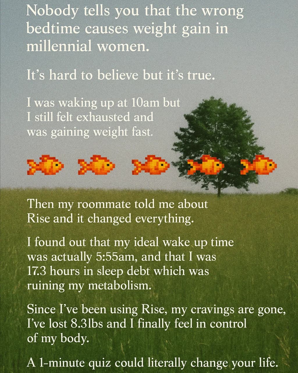Rise Sleep App — Storytelling Text-Heavy Ad