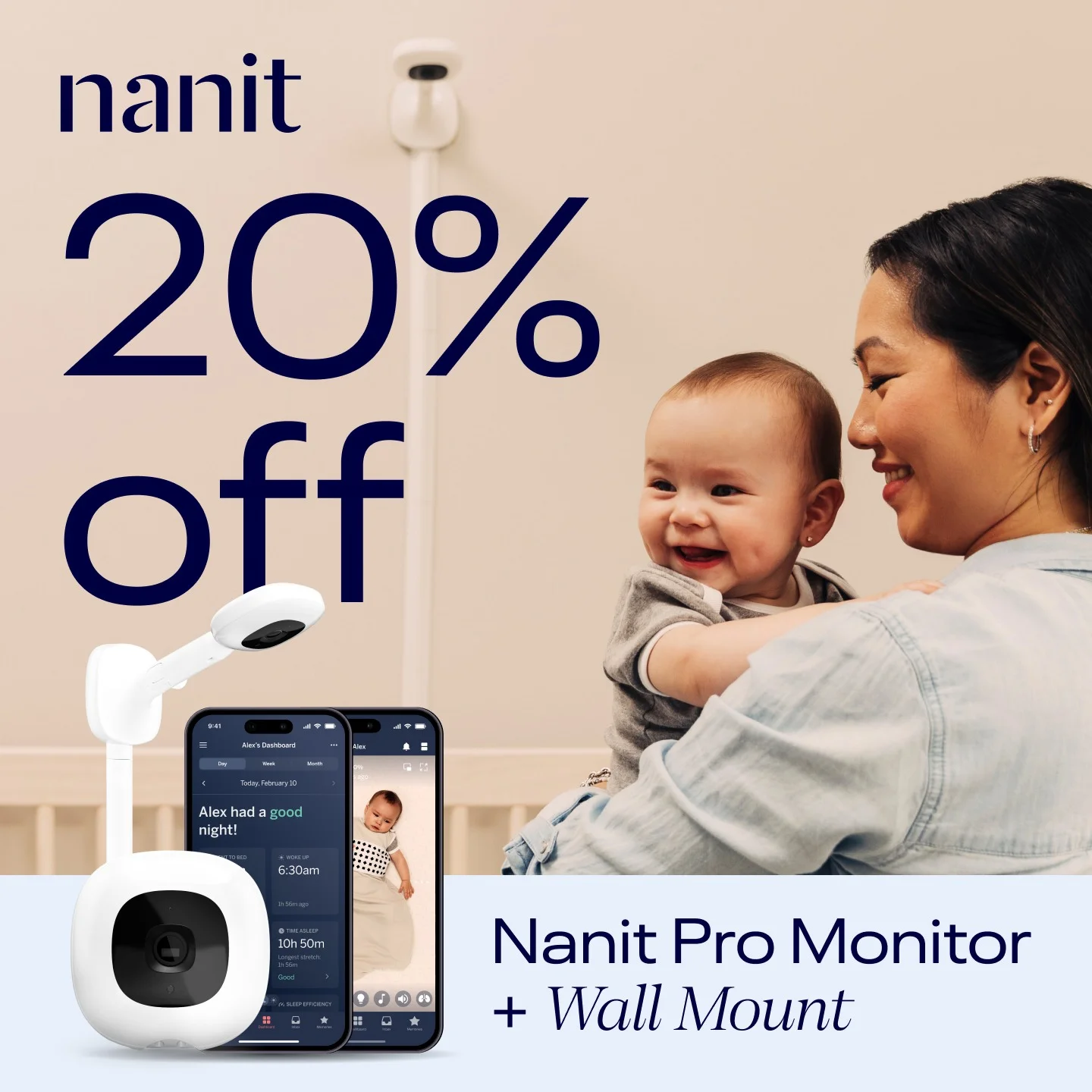 Nanit Pro Monitor — Lifestyle & Product Showcase