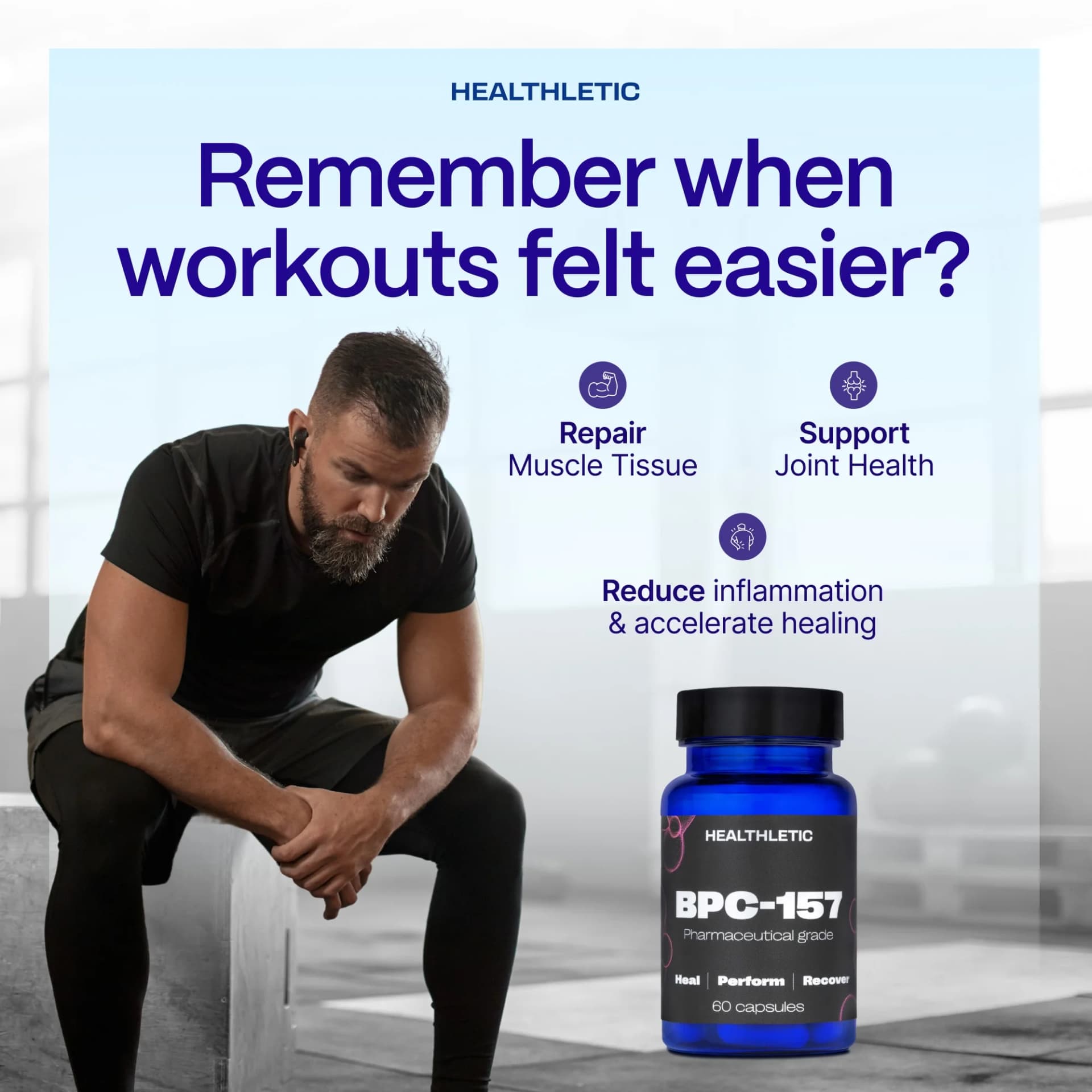 Healthletic BPC-157 — Lifestyle Product Shot