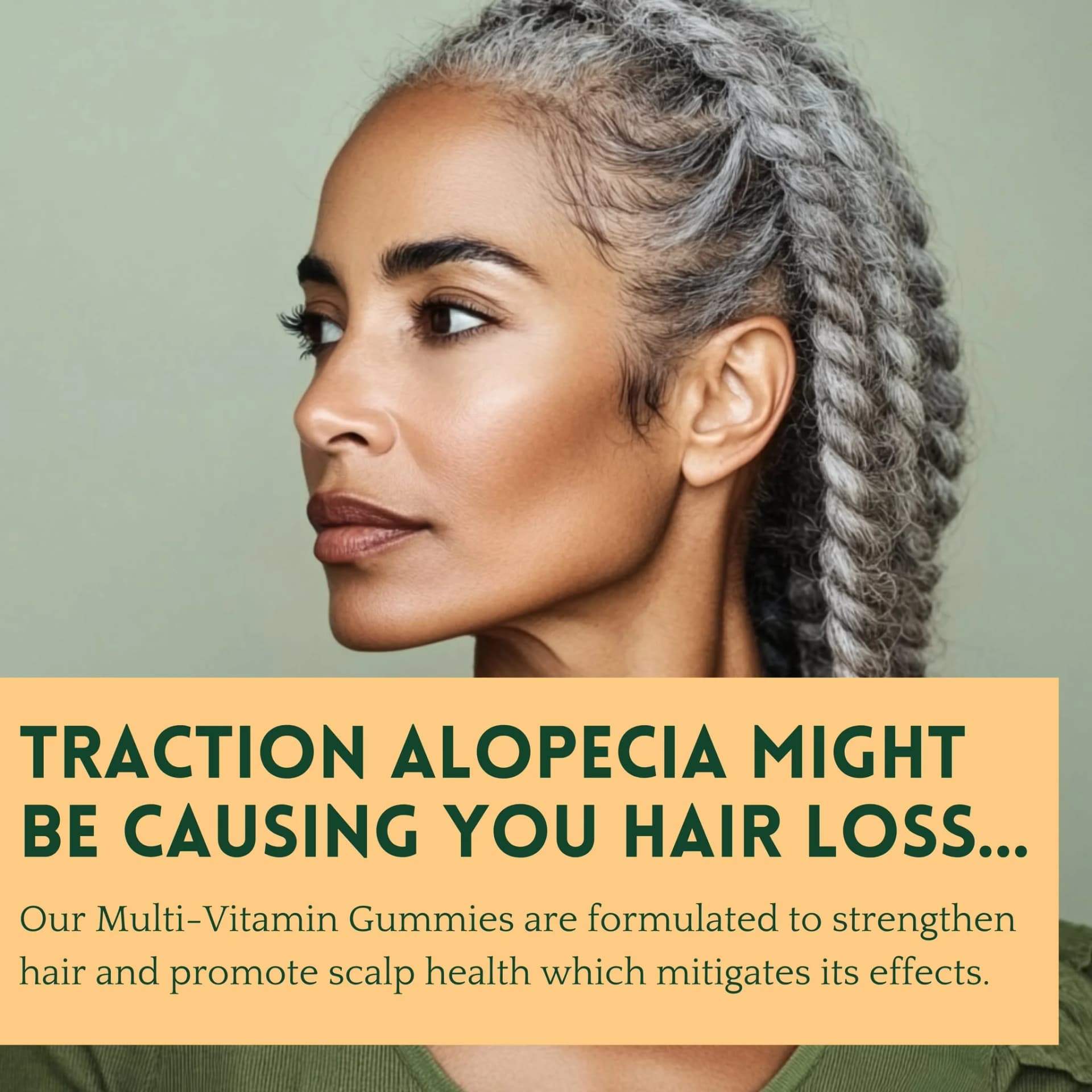 Hair Loss Solution — Problem/Solution Portrait