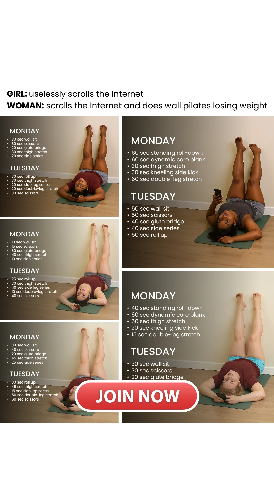 Wall Pilates — Lifestyle Comparison Grid