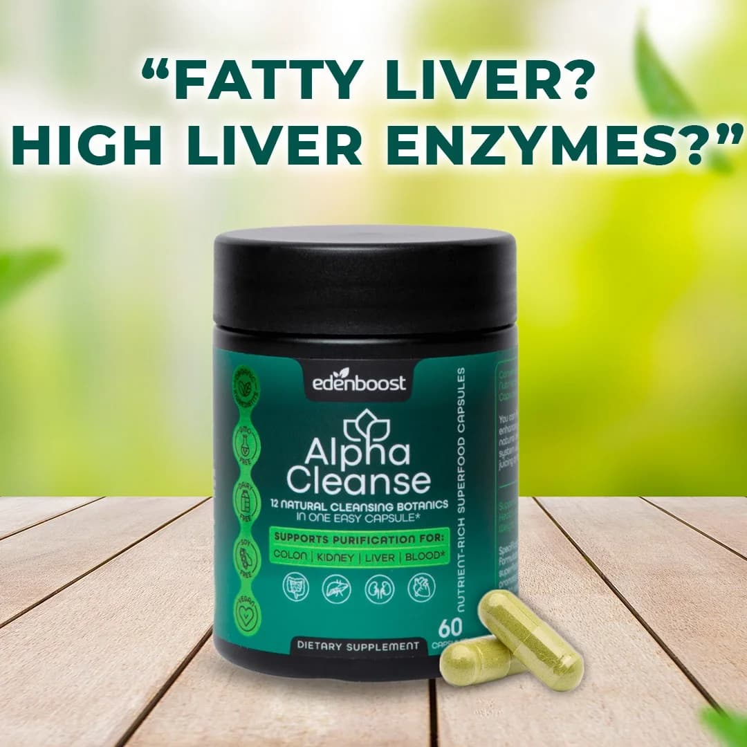 edenboost Alpha Cleanse — Problem-Solution Hero Shot