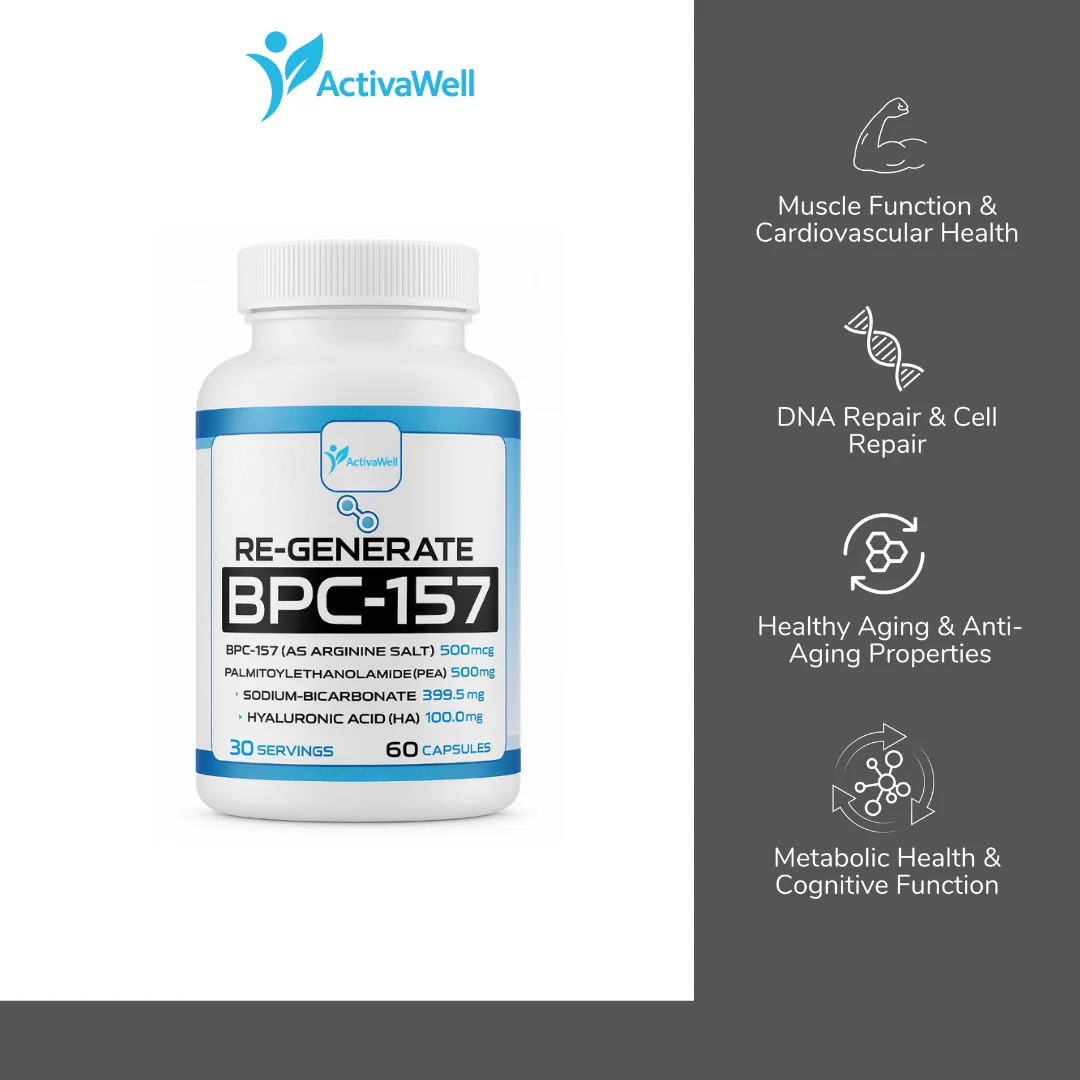 ActivaWell BPC-157 — Split Screen Product & Benefits