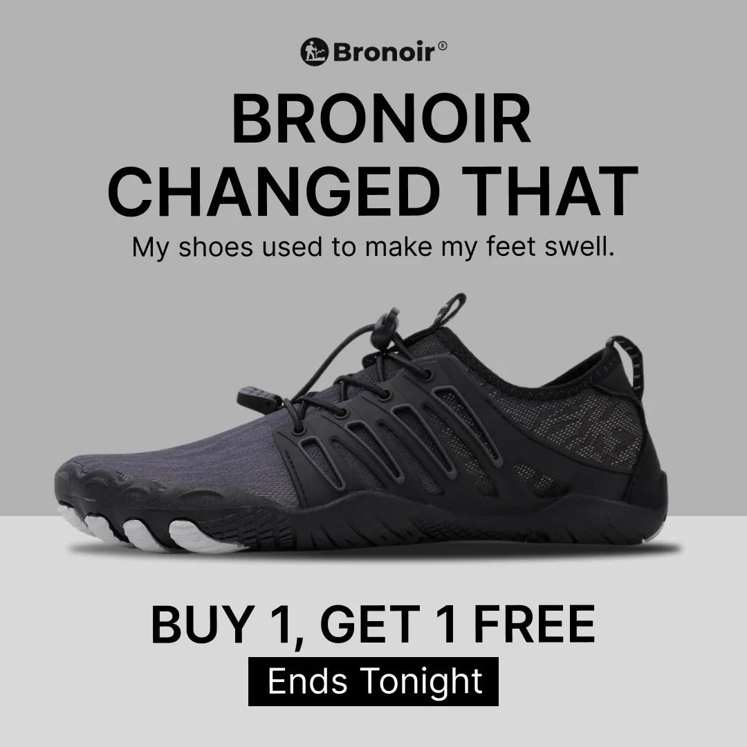Bronoir Minimalist Shoe — Benefit & Offer Shot
