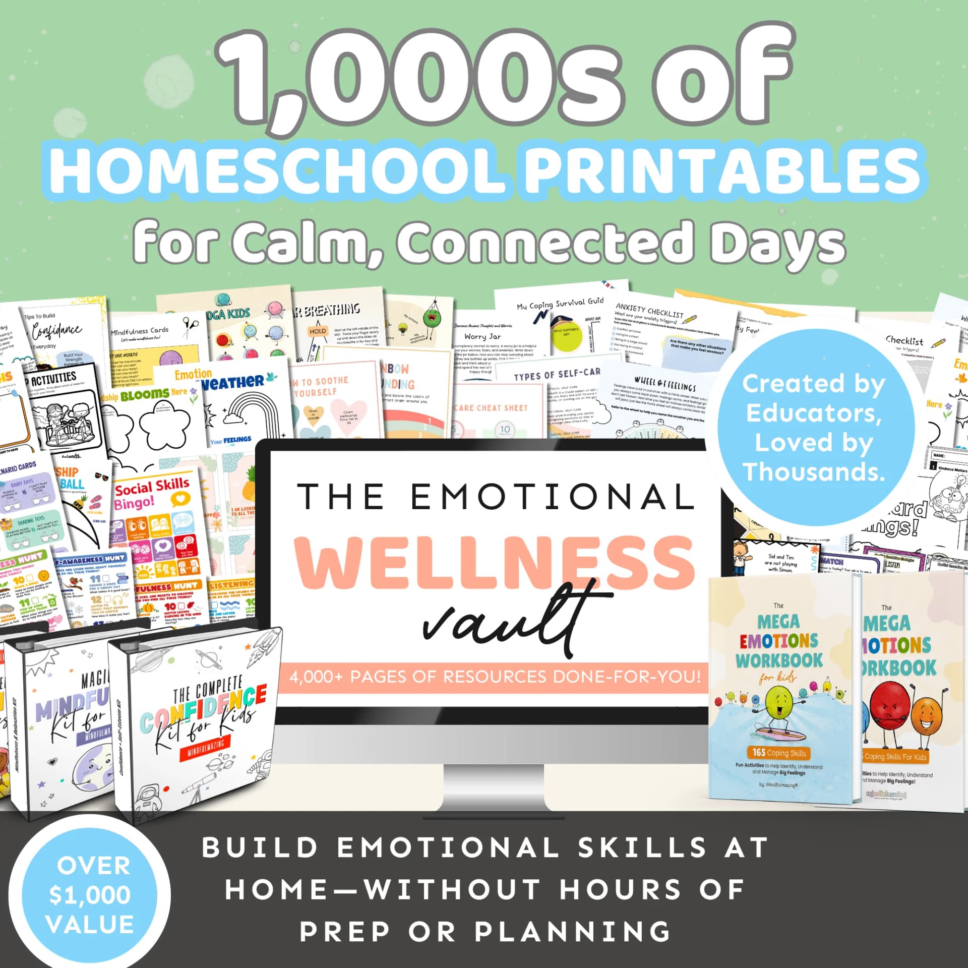 Mindfulmazing Emotional Wellness Vault — Abundant Resource Collage