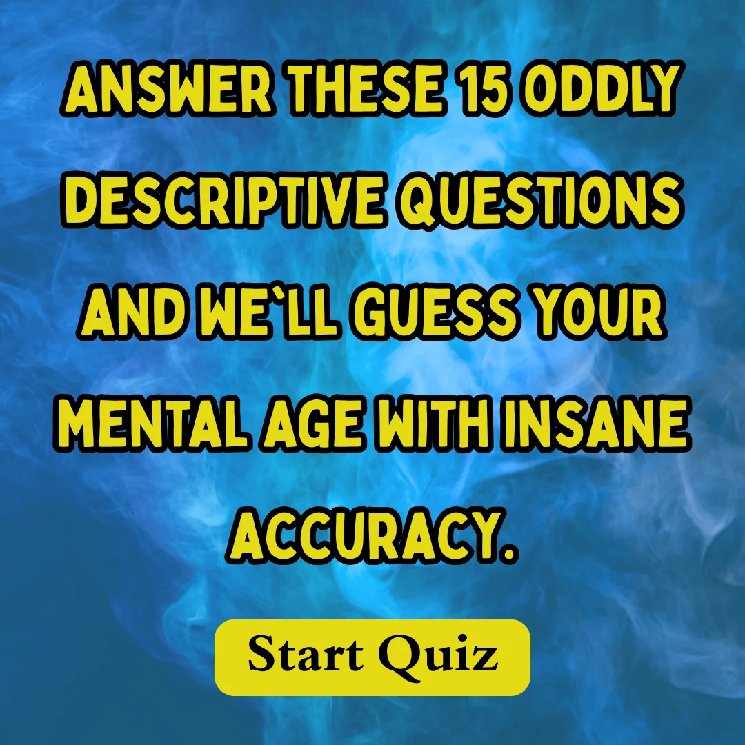 Mental Age Quiz — Bold Text Overlay