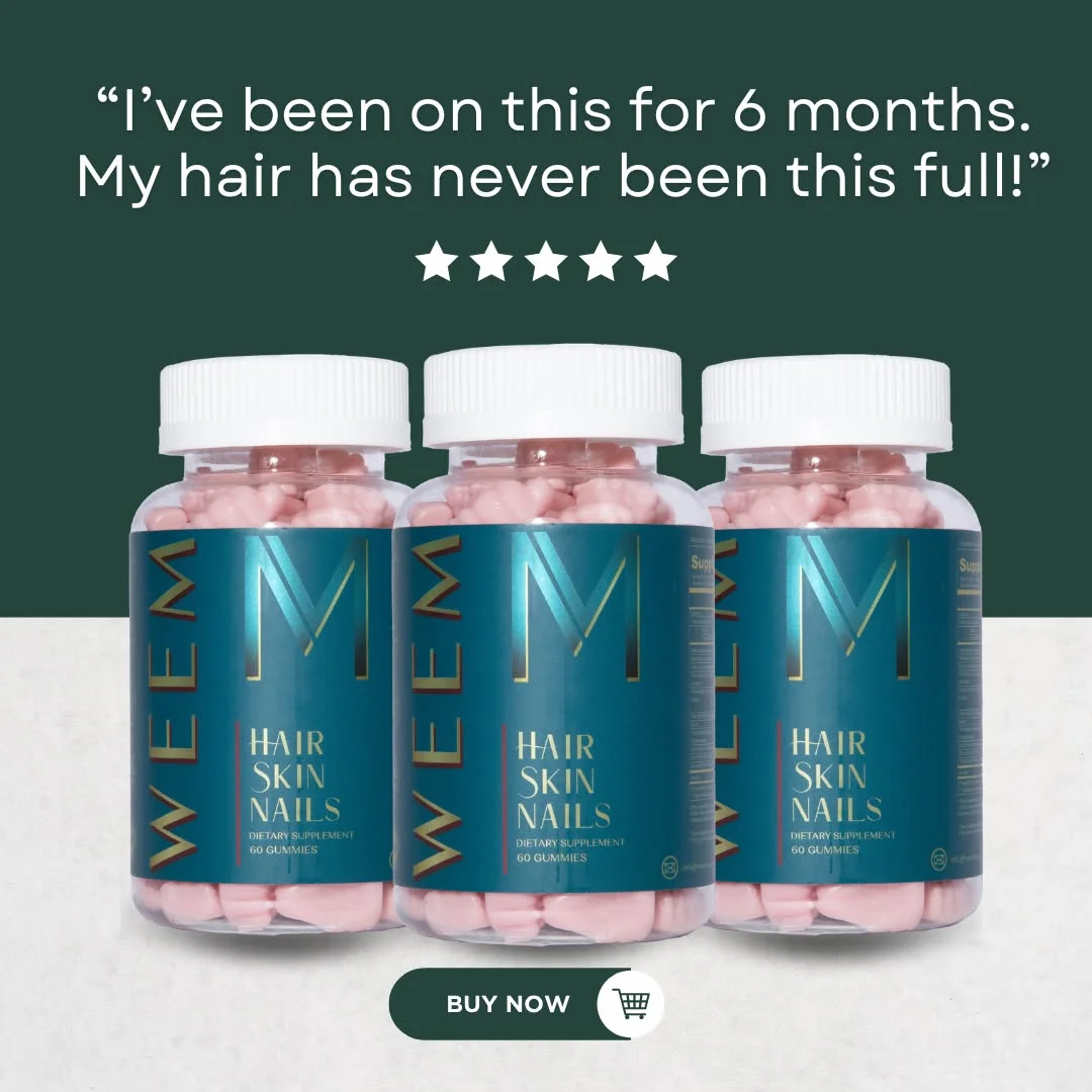 WEEM Hair Skin Nails — Testimonial Product Display