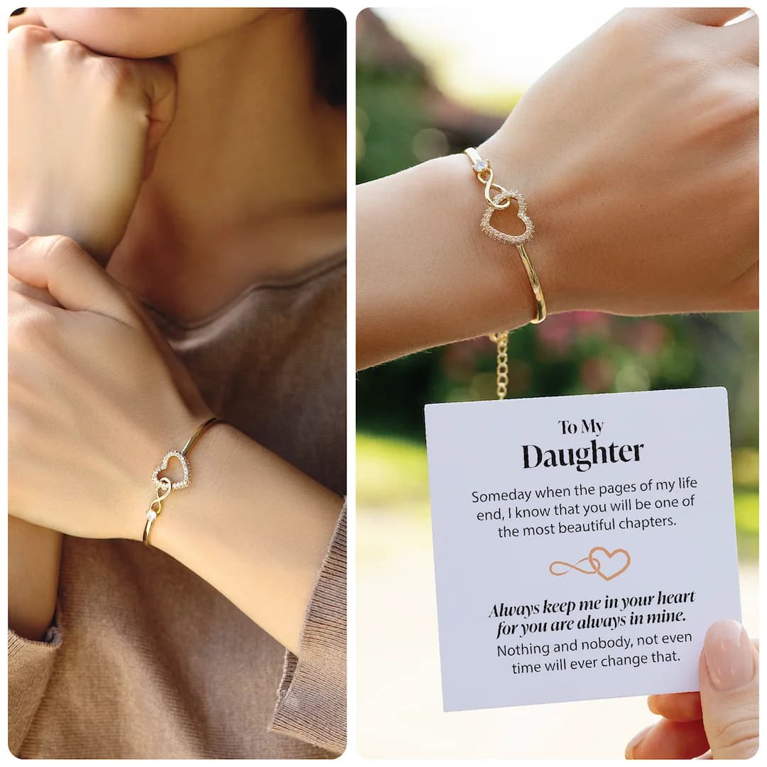 Gold Heart Bracelet — Sentimental Split Screen