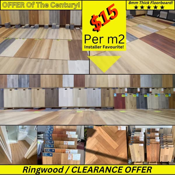 Flooring Clearance Sale — Busy Grid Layout