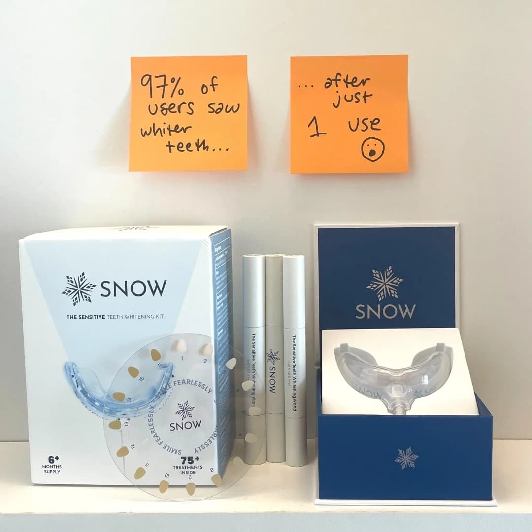 SNOW Teeth Whitening Kit — Product Display with Testimonial