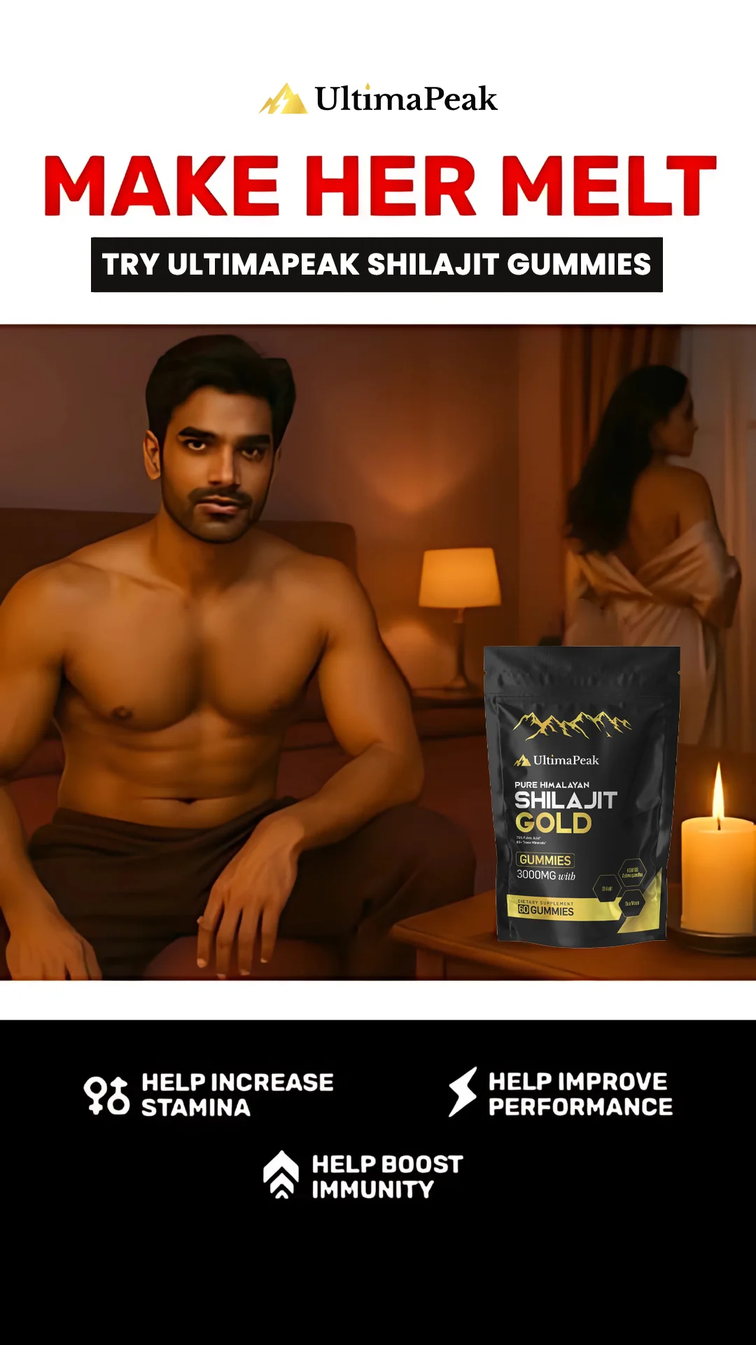 UltimaPeak Shilajit Gold — Lifestyle Product Shot
