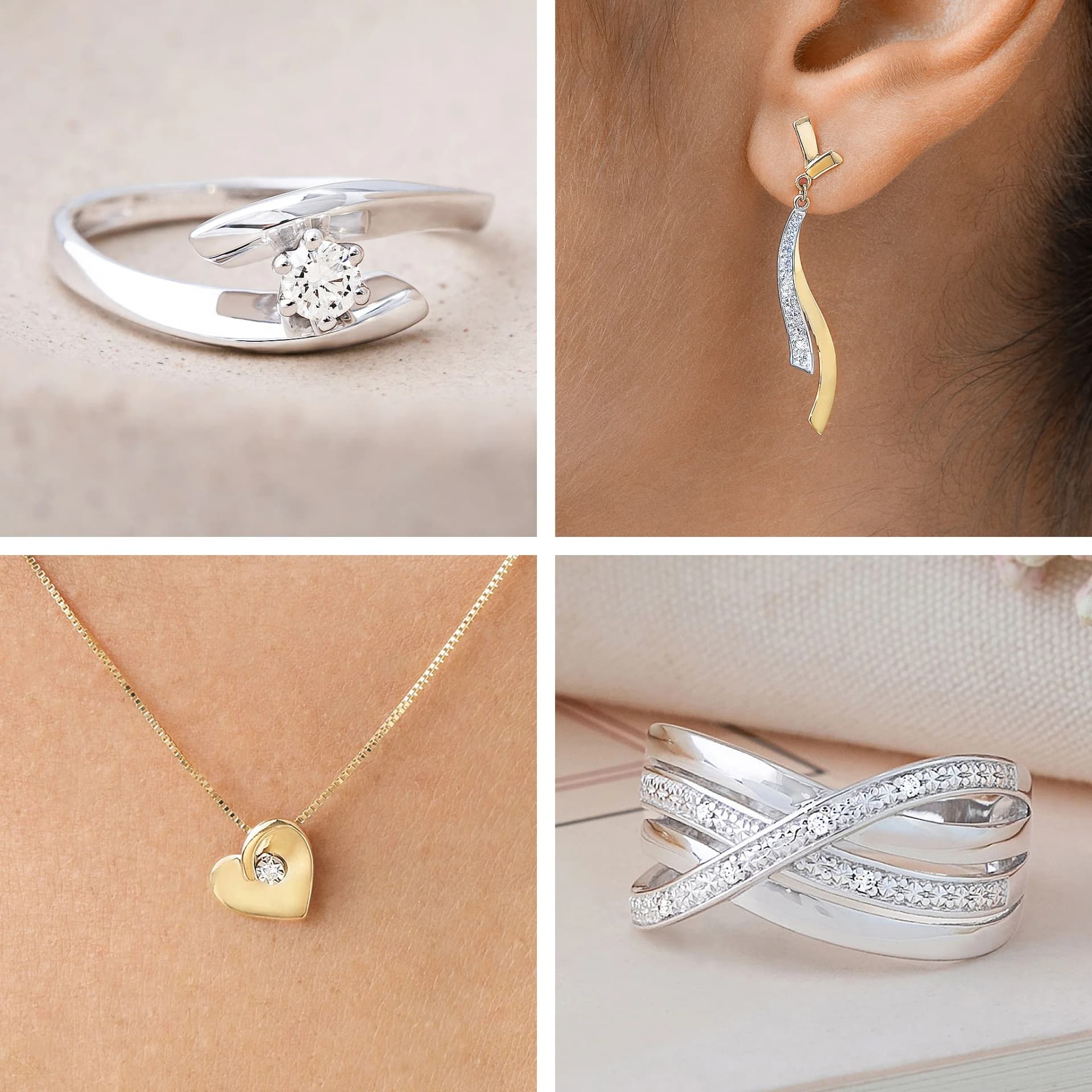 Diamond Jewelry Collection — Multi-Product Collage