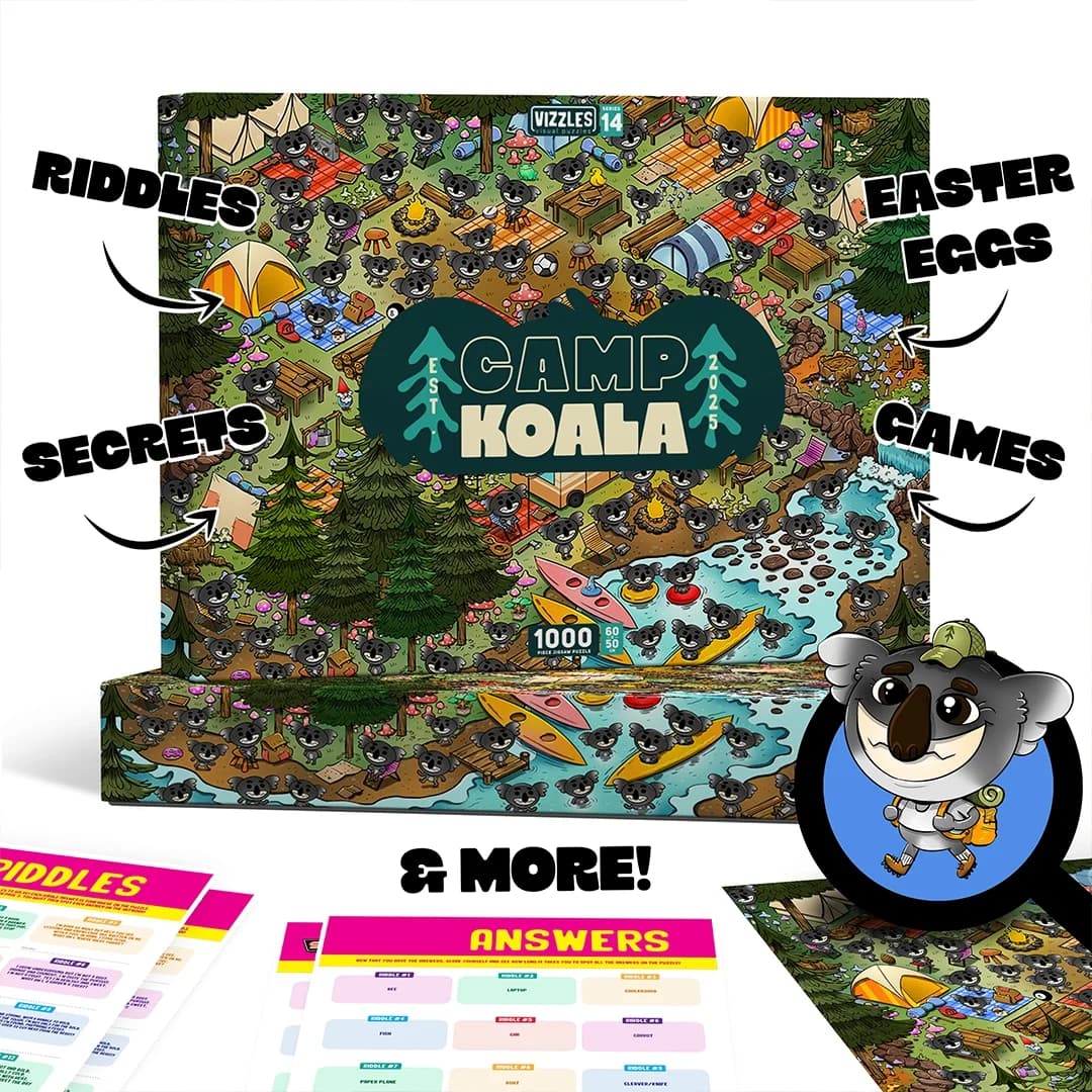 Vizzles Camp Koala — Playful Feature Callouts