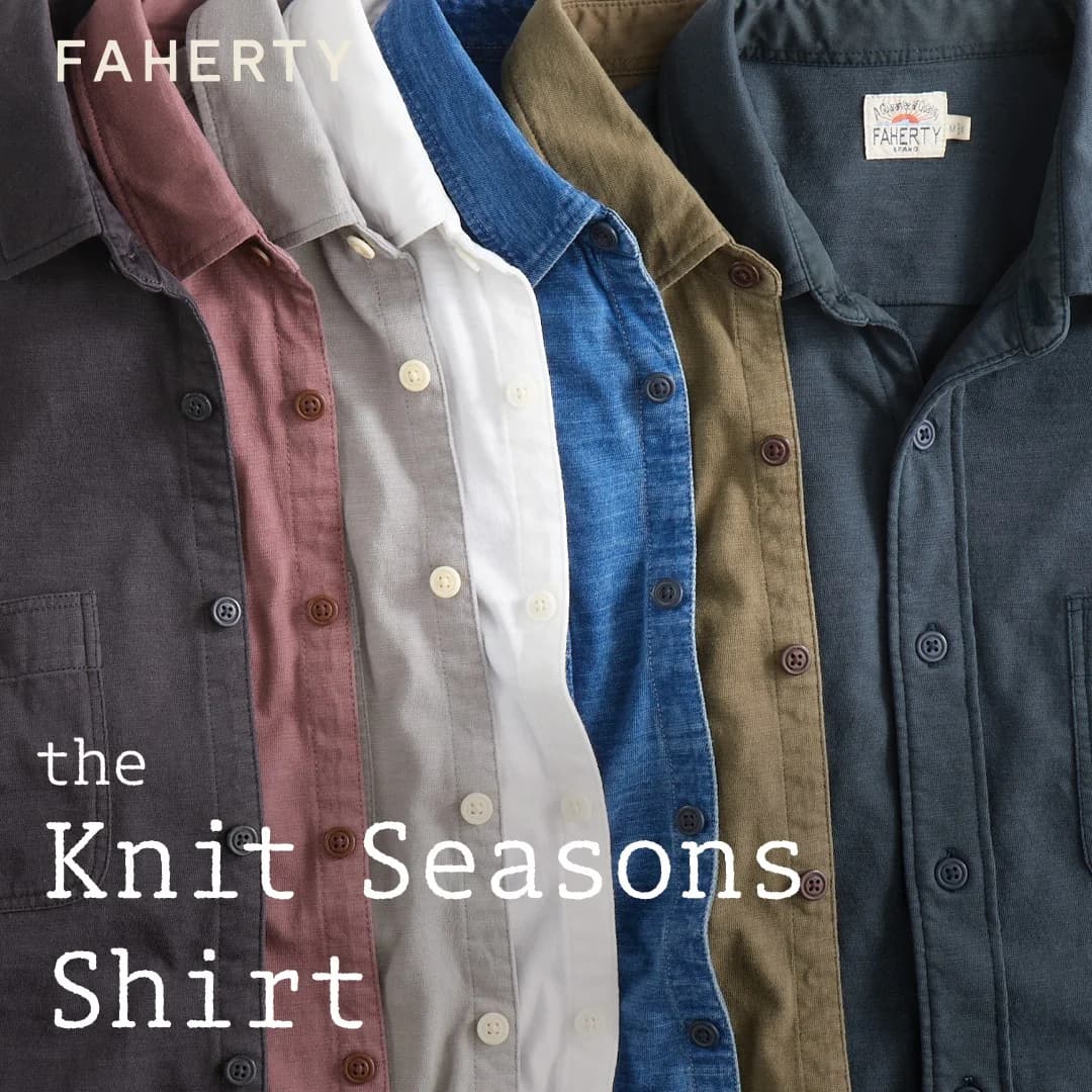 FAHERTY Knit Seasons Shirt — Diagonal Product Display