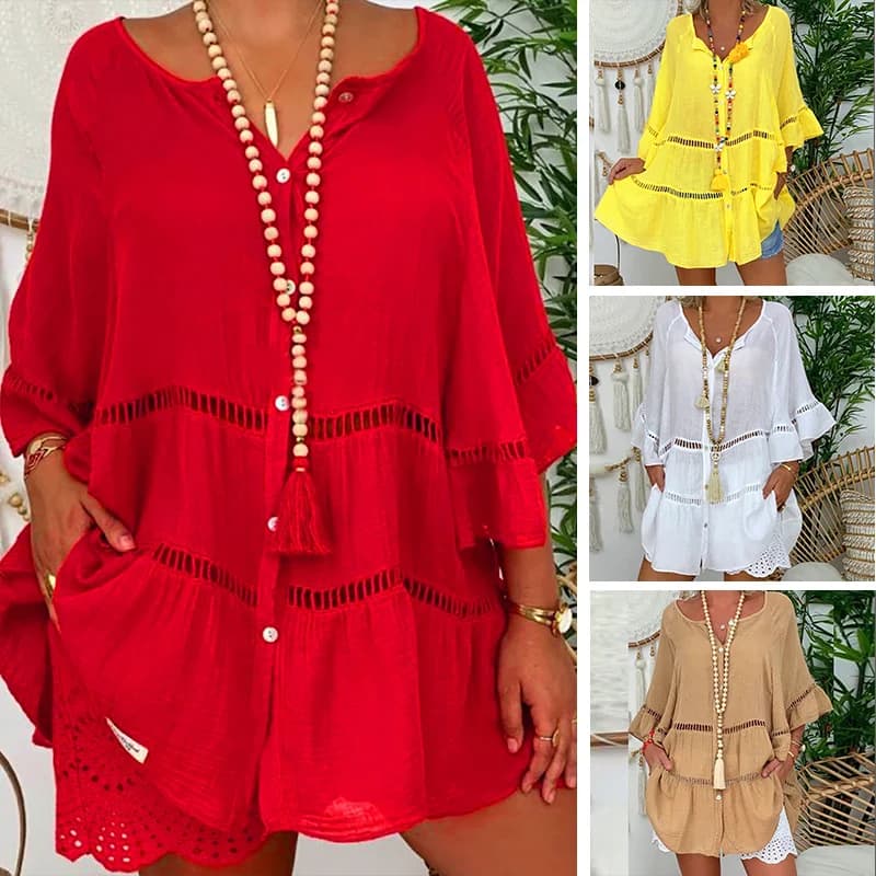Bohemian Tunic Dress — Multi-Color Product Collage