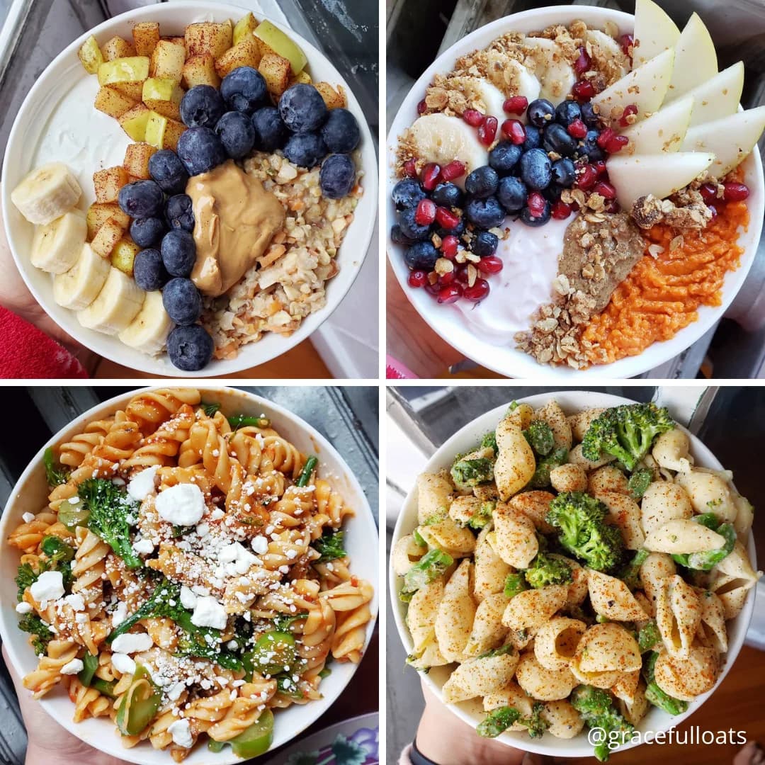 Graceful Oats — Vibrant Healthy Meal Collage