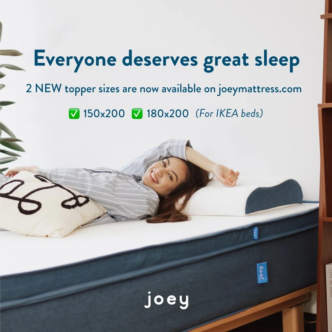 Joey Mattress — Lifestyle with Feature Overlay