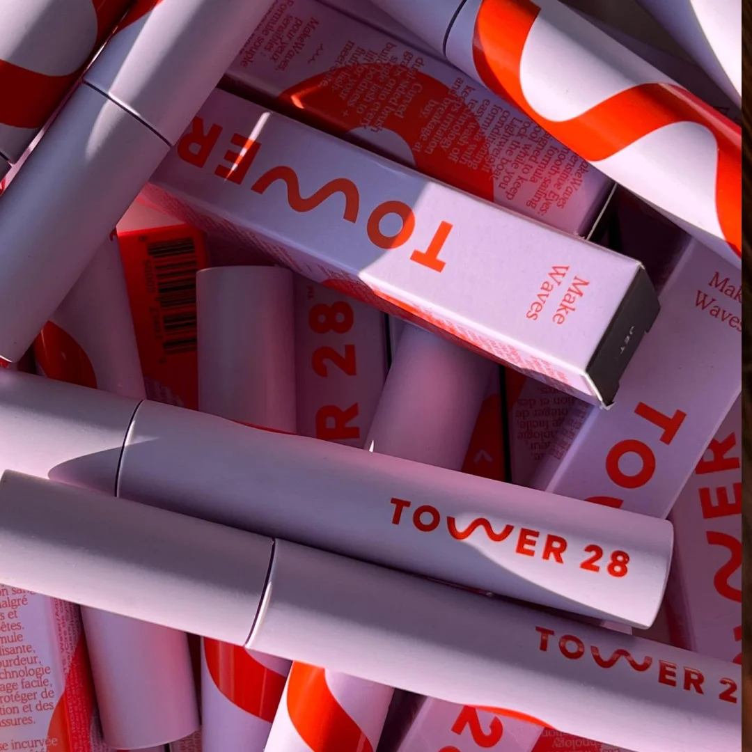 Tower 28 Make Waves Mascara — Vibrant Product Pile