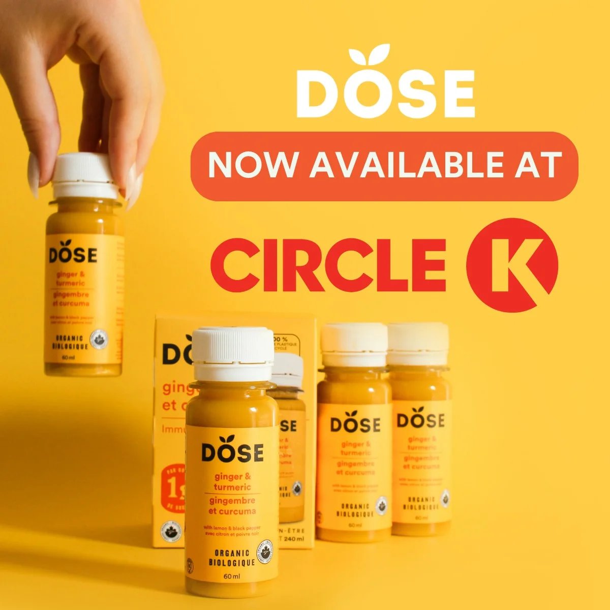 DÔSE Ginger Turmeric Shots — Retail Availability