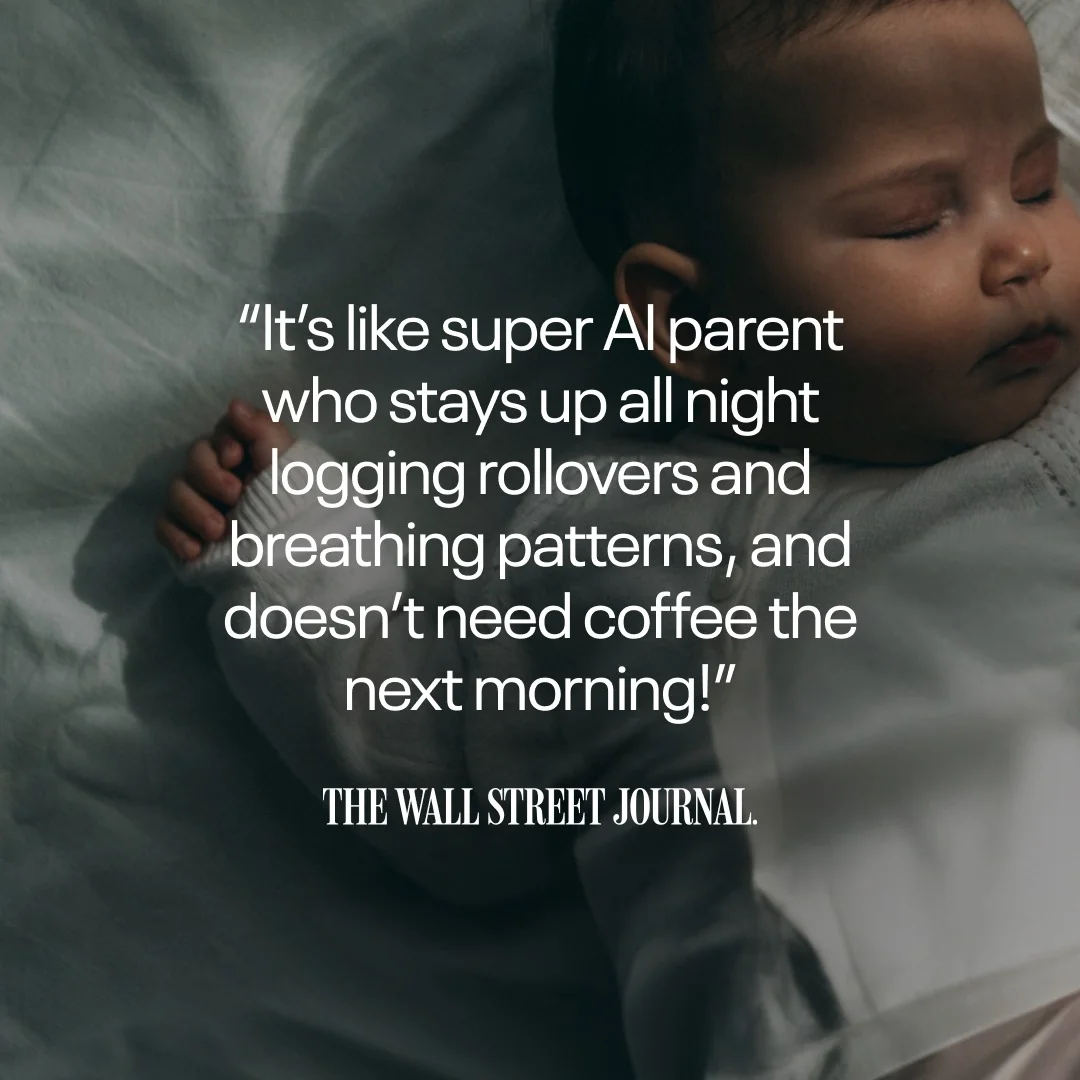 AI Baby Monitor — Testimonial with Sleeping Baby