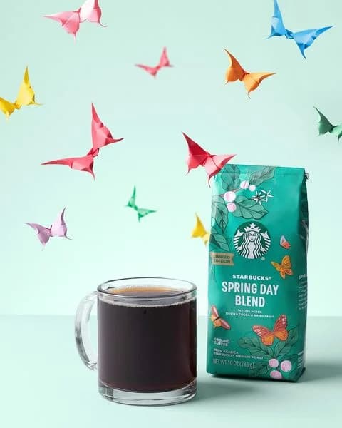 Starbucks Spring Blend — Playful Product Shot