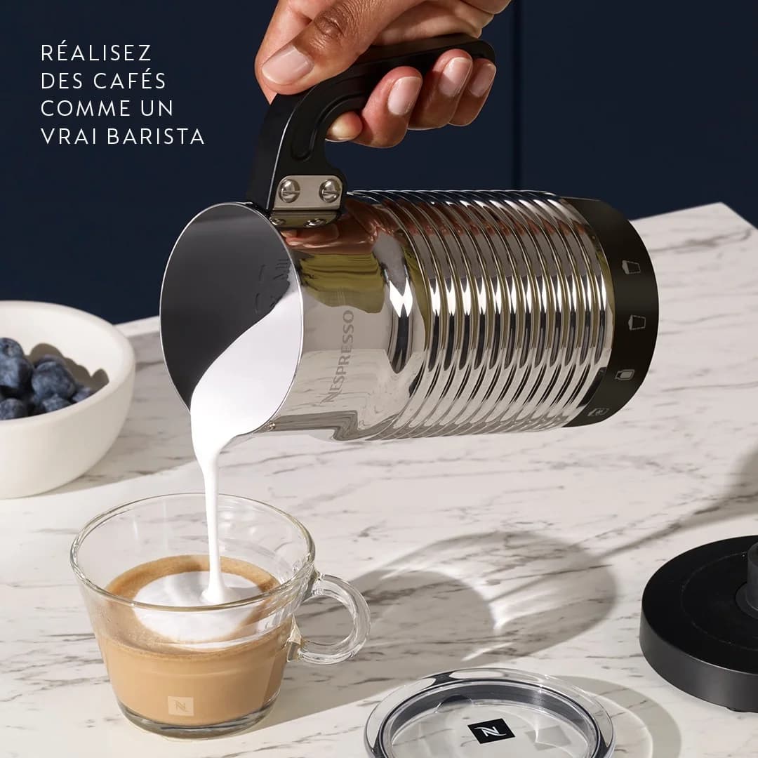 Nespresso Milk Frother — In-Use Lifestyle