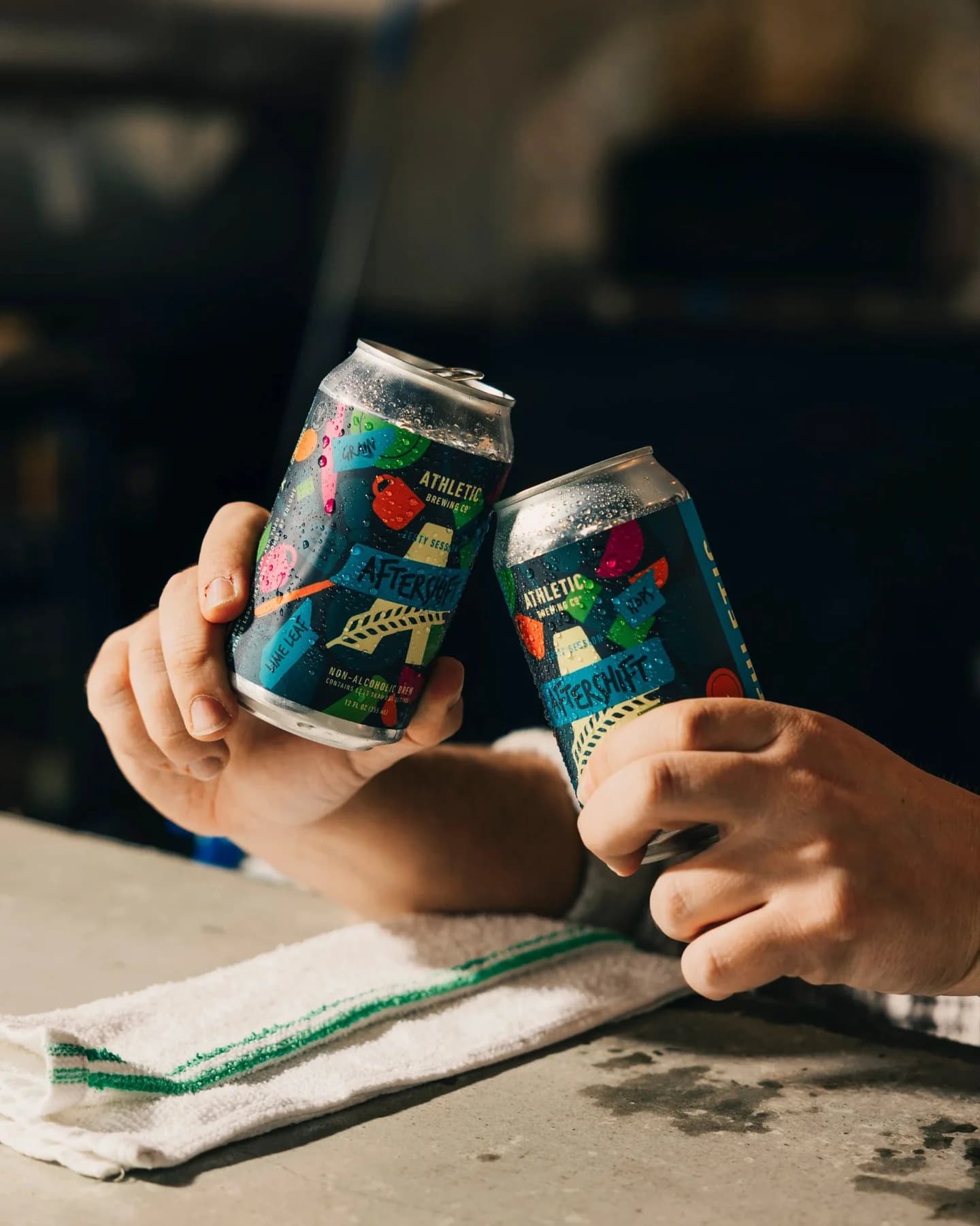 Athletic Brewing Co. Aftershift — Cheers Lifestyle Shot