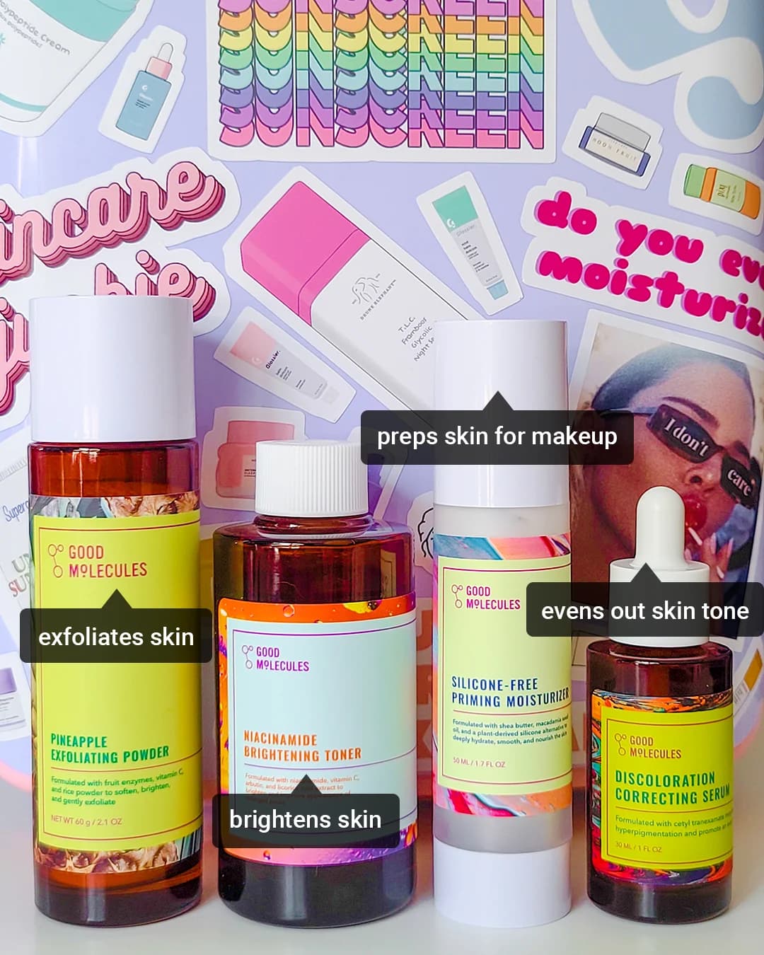 Good Molecules Skincare Lineup — Benefit-Focused Display