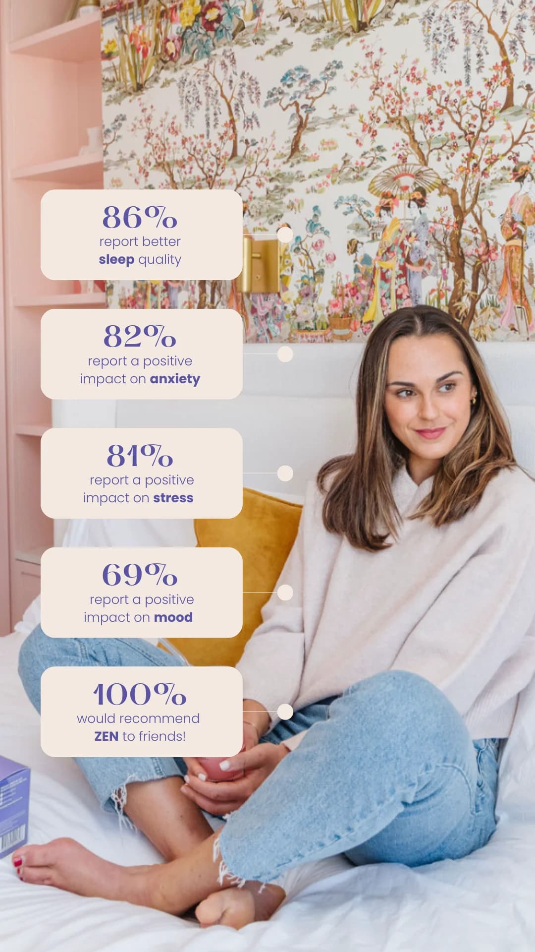 ZEN Wellness — Lifestyle Testimonial Layout