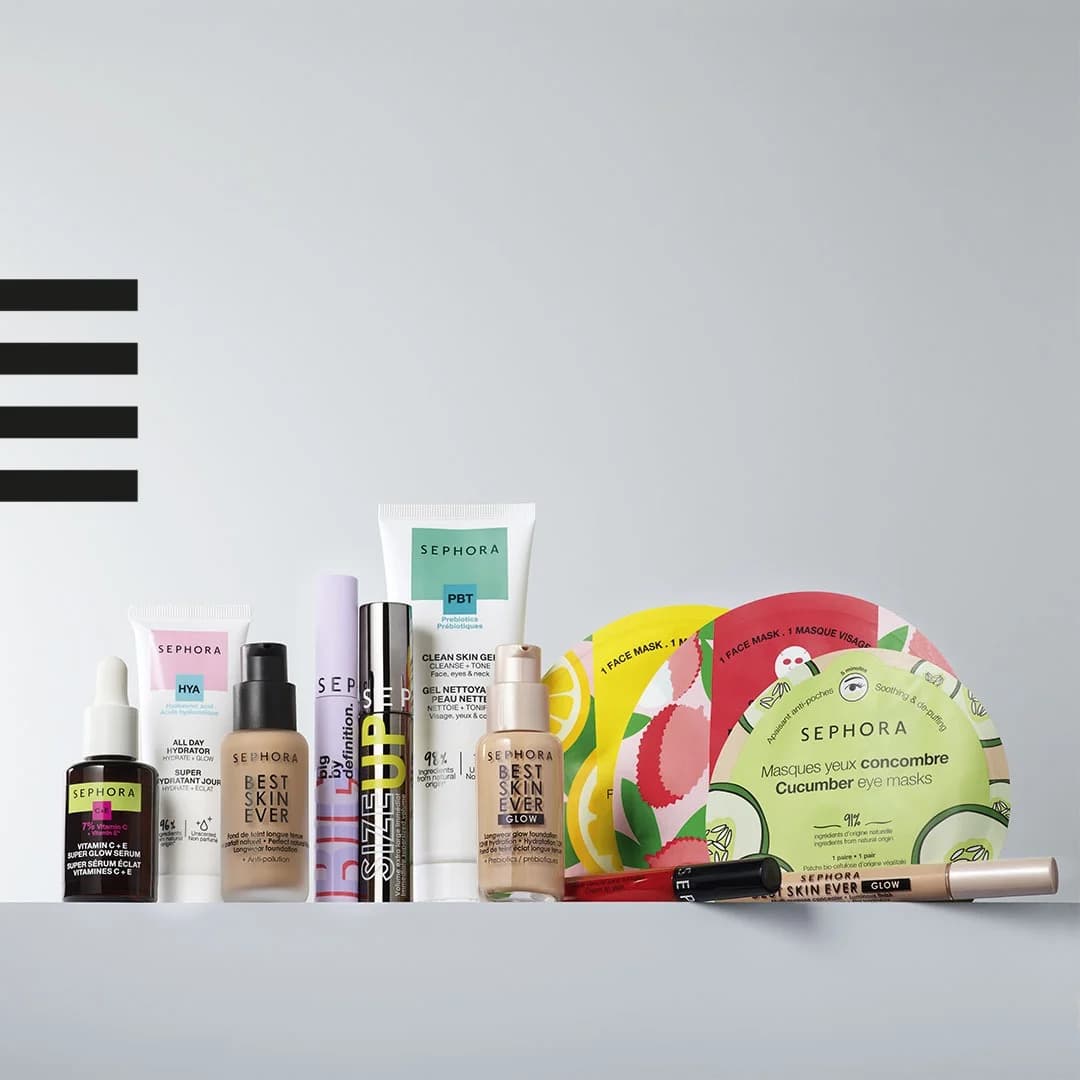 Sephora Collection — Diverse Product Shelf Display