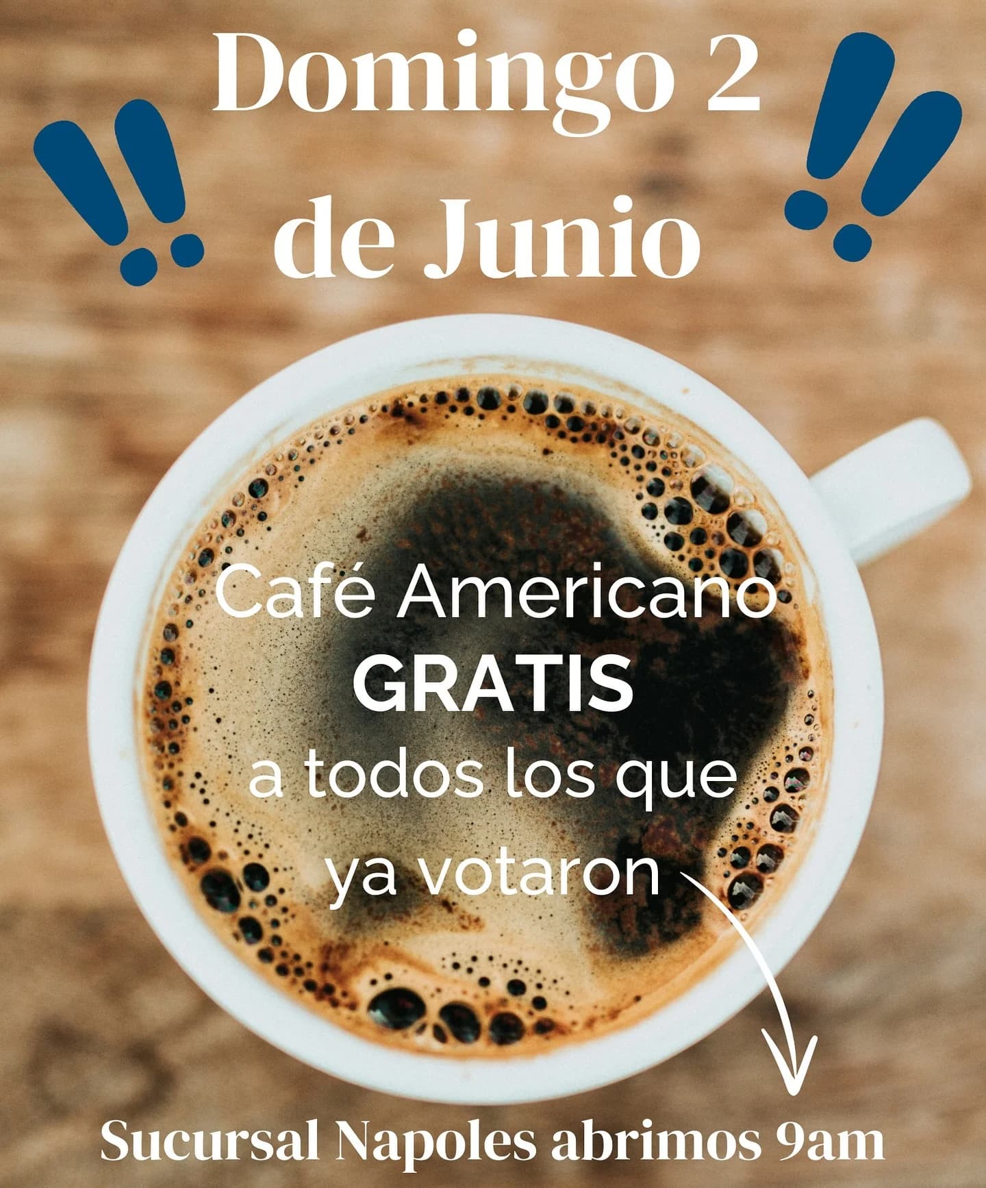 Free Coffee Offer — Overhead Product Shot