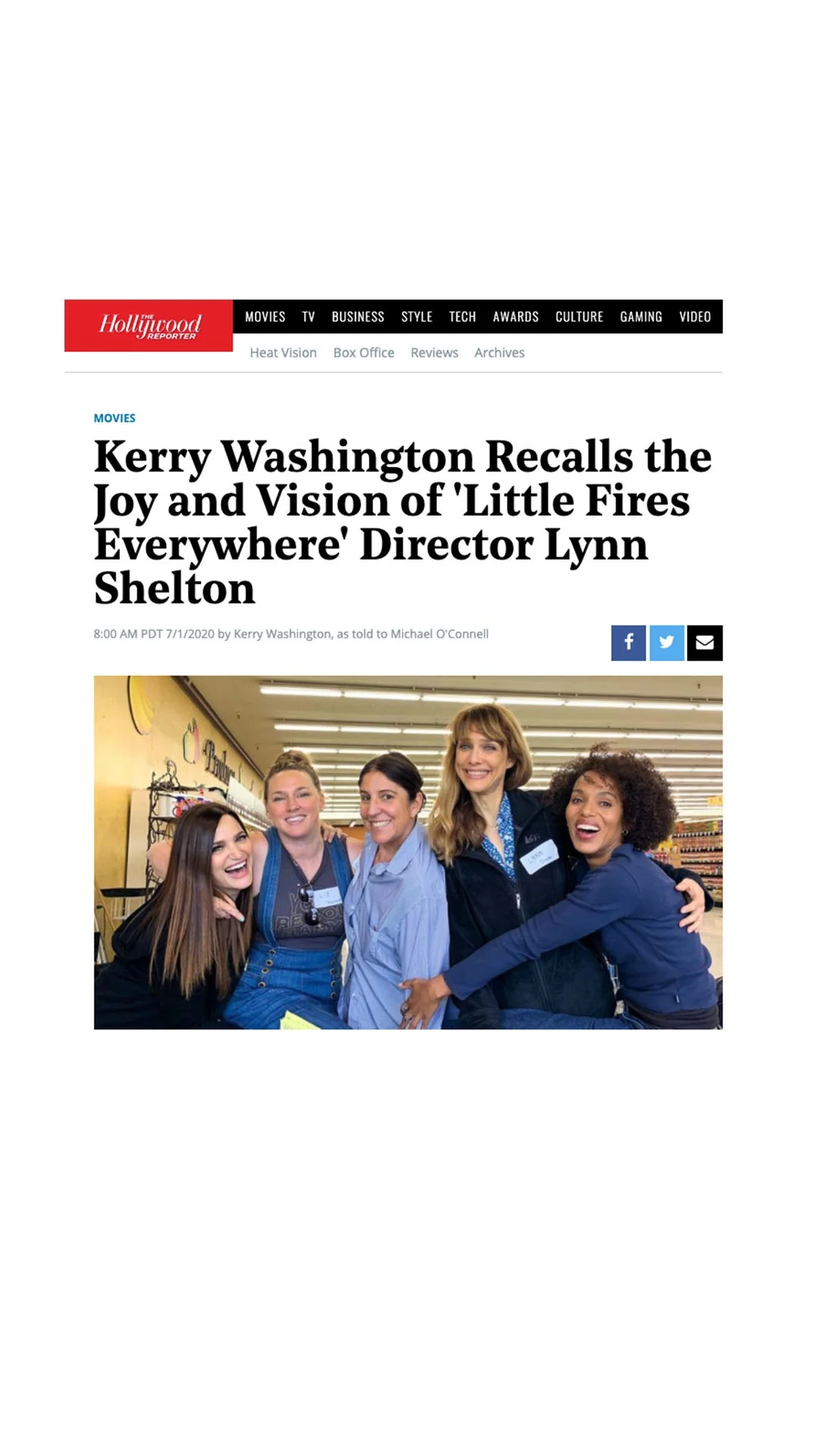 Hollywood Reporter — Editorial Article Layout