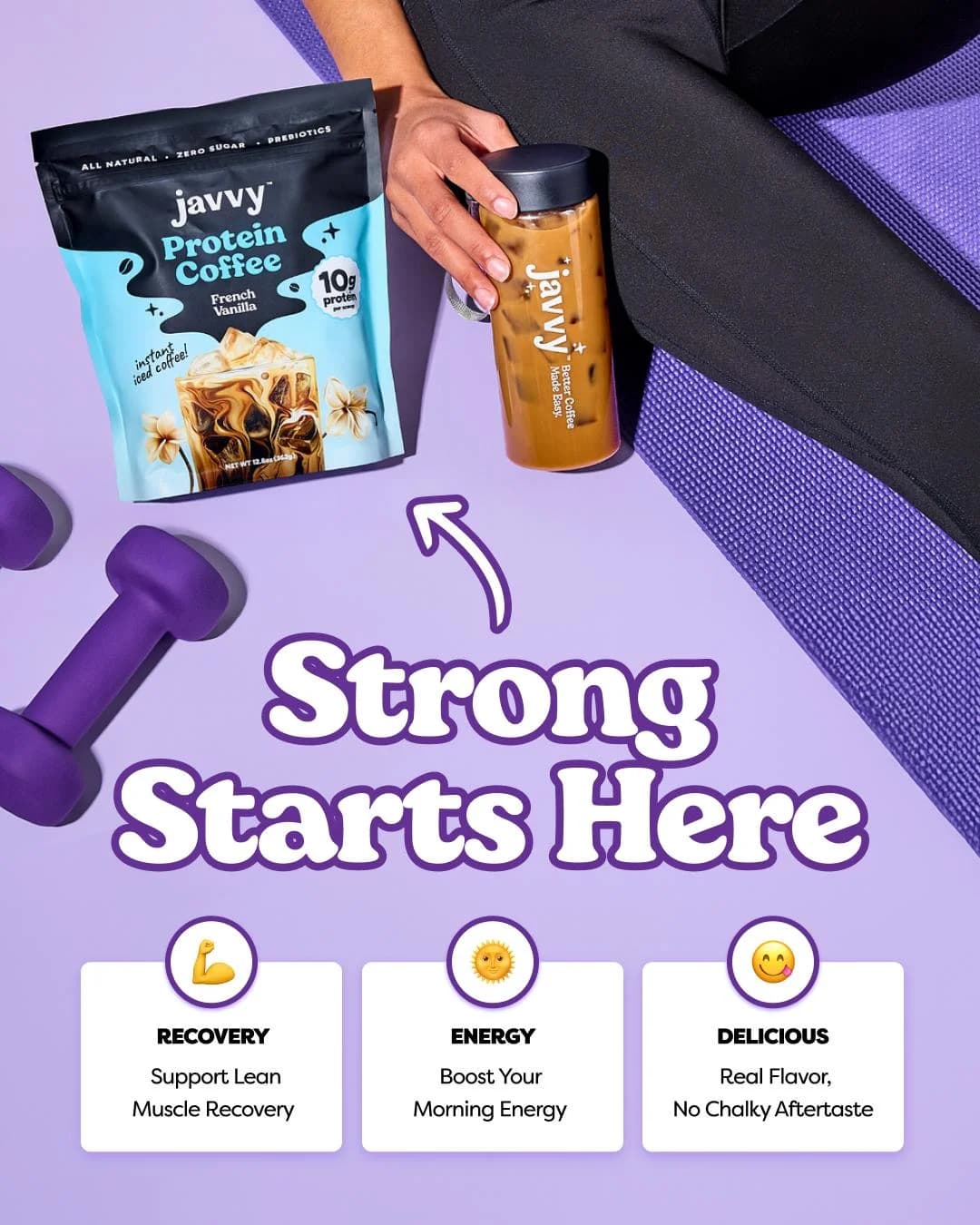 Javvy Protein Coffee — Lifestyle Product Shot