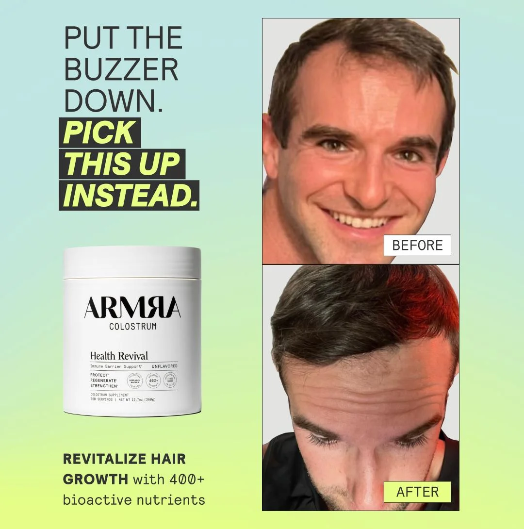 ARMRA Colostrum — Before/After Hair Growth