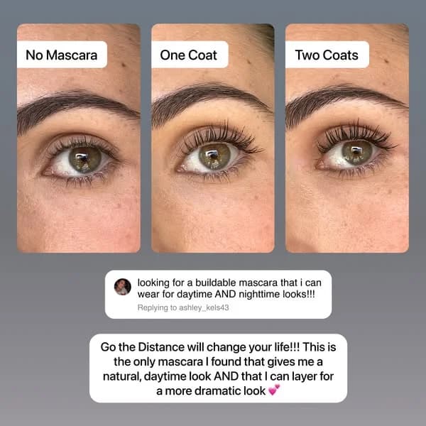 Alleyoop Mascara — Before/After Comparison Grid