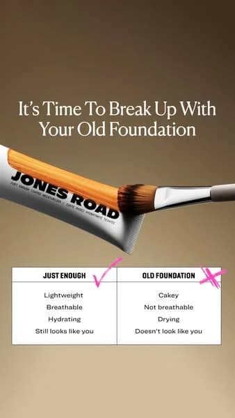 Jones Road Beauty — Foundation Comparison Layout