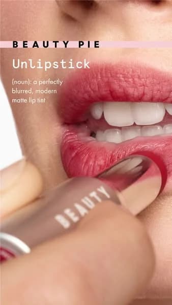 Beauty Pie Unlipstick — Close-Up In-Use Shot