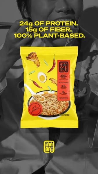 Immi Spicy Beef Ramen — Product Feature Shot