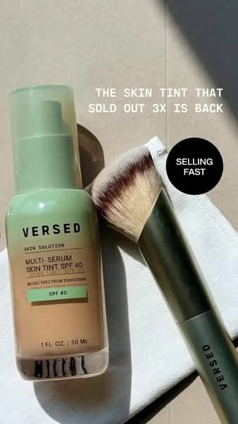 Versed Skin Tint — Restock Urgency Flat Lay