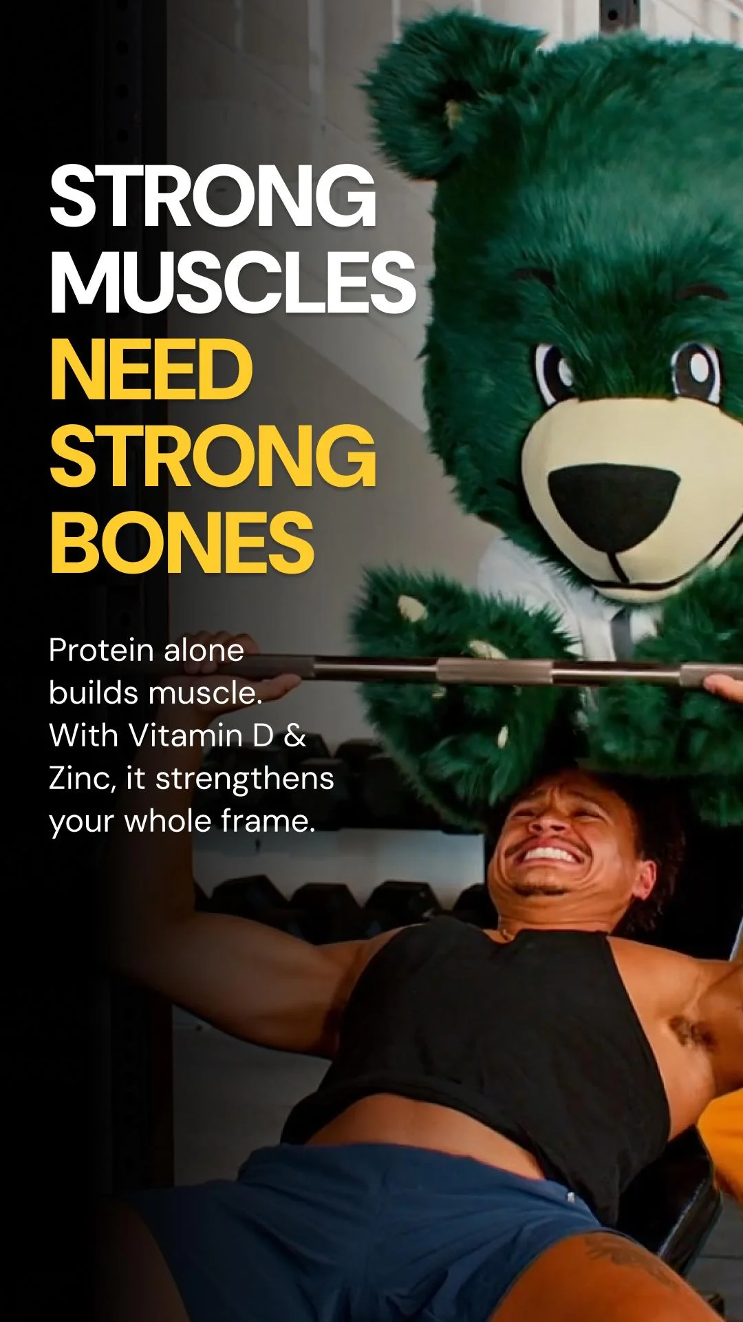 Grüns Strong Bones — Playful Lifestyle Ad