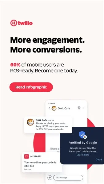 Twilio RCS Engagement — UI Mockup Layout